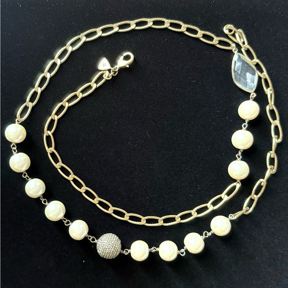 Silpada Glitz and Pearl Necklace